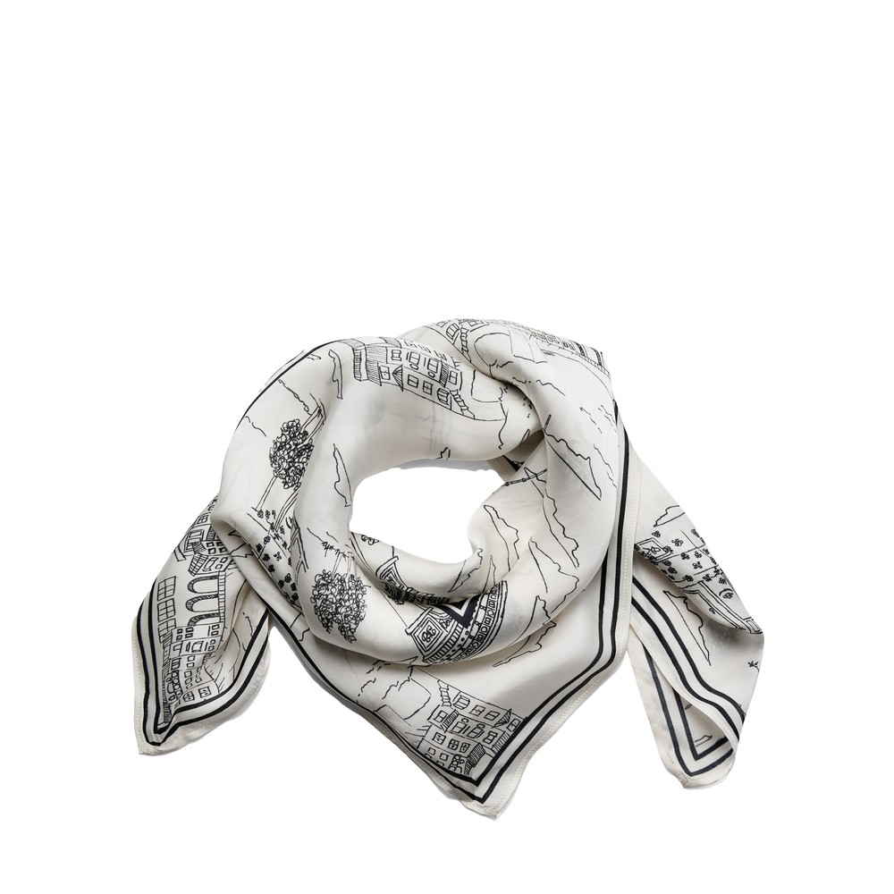 Mos Mosh Tale Cityscape Black Scarf 801 Black 