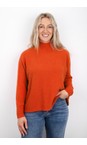 Amazing Woman Orange Jolie Orange Boxy High Neck Knit  