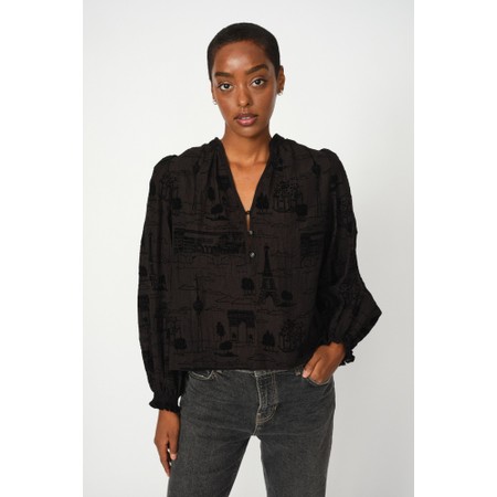 Mos Mosh Tazzin Tale Black Light Blouse - Black