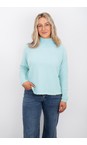 Amazing Woman Pale Blue Jolie Pale Blue Boxy High Neck Knit  