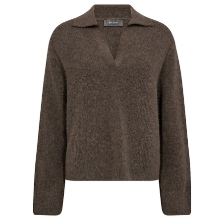 Mos Mosh Thora Aidy Polo Knit - Brown