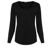 Naya Basic Black Jersey Top