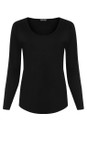 Naya Black  Naya Basic Black Jersey Top  