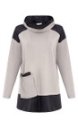 Naya Taupe / Black Naya Taupe And Black Contrast Soft Sweatshirt  