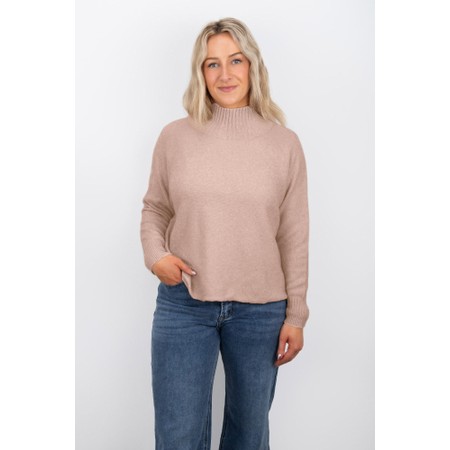 Amazing Woman Jolie Antique Rose Boxy High Neck Knit - Pink