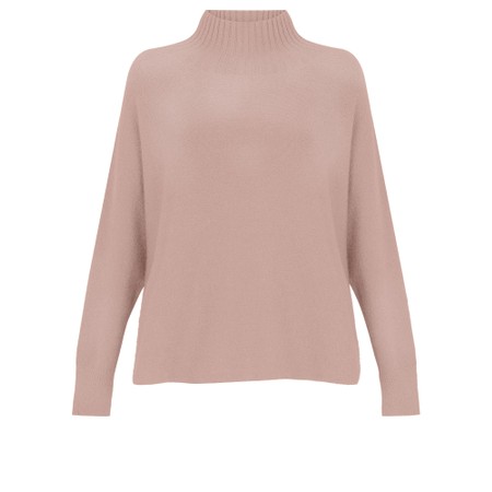 Amazing Woman Jolie Antique Rose Boxy High Neck Knit - Pink