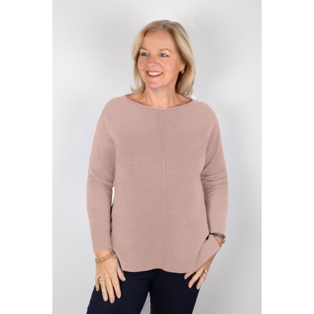 Amazing Woman Maggie Antique Rose Seam Front Supersoft Jumper - Pink