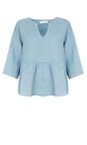 Amazing Woman Ice Elodie Ice Linen Peplum Top  