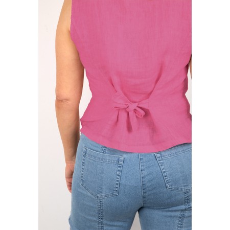 Amazing Woman Kitty Pink Linen Waistcoat - Pink