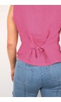 Amazing Woman Pink Kitty Pink Linen Waistcoat  