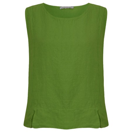 Amazing Woman Lucie Asparagus Linen Cami Top - Green