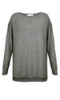 Amazing Woman Grey Marl Maggie Grey Marl Seam Front Supersoft Jumper  
