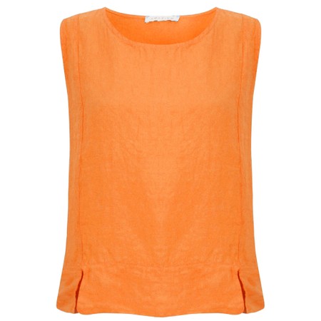 Amazing Woman Lucie Sun Orange Linen Cami Top - Orange