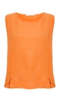 Amazing Woman Sun Orange Lucie Sun Orange Linen Cami Top  