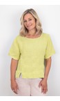 Amazing Woman Pale Yellow Lucie Pale Yellow Short Sleeved Linen Top  