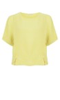 Amazing Woman Pale Yellow Lucie Pale Yellow Short Sleeved Linen Top  