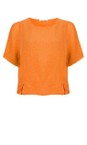 Amazing Woman Sun Orange Lucie Sun Orange Short Sleeved Linen Top  