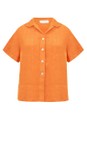 Amazing Woman Sun Orange Marilyn Sun Orange Boxy Linen Shirt  