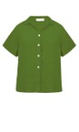 Amazing Woman Asparagus Marilyn Asparagus Boxy Linen Shirt  