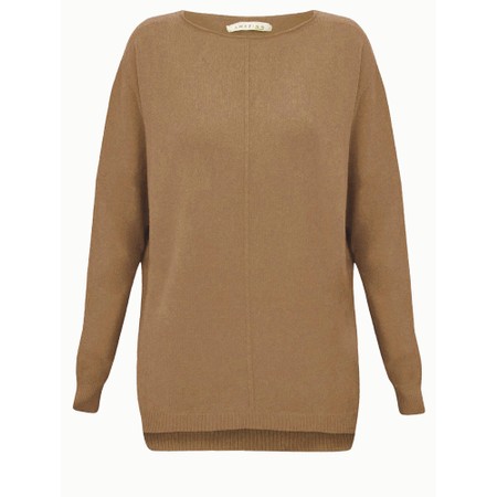 Amazing Woman Maggie Caramel Seam Front Supersoft Jumper - Brown