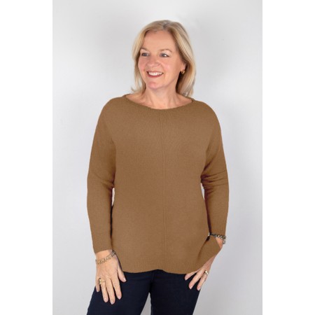 Amazing Woman Maggie Caramel Seam Front Supersoft Jumper - Brown
