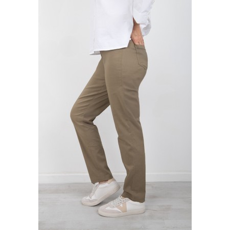 Robell Bella  Taupe Full Length Trouser - Brown