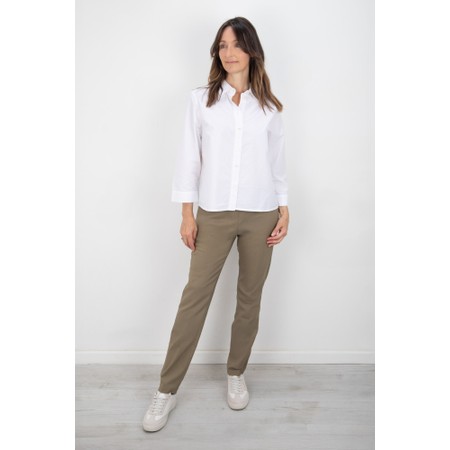 Robell Bella  Taupe Full Length Trouser - Brown