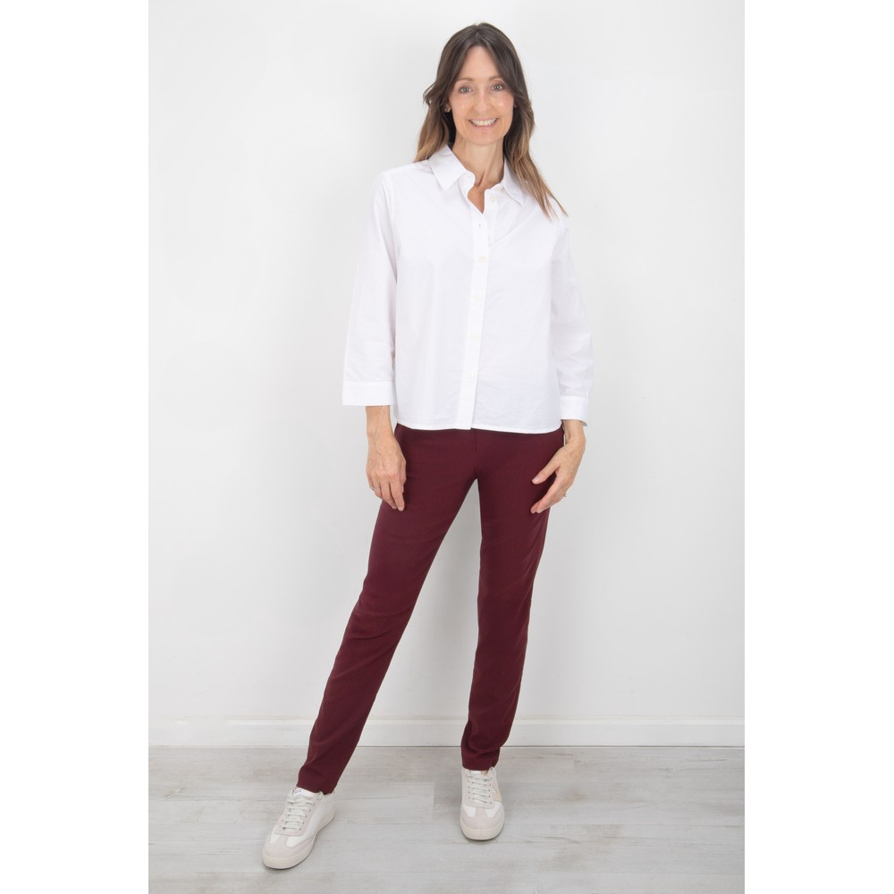 Robell Bella Aubergine Full Length Trouser Aubergine 560