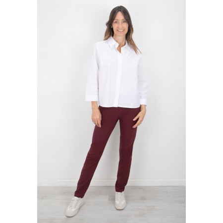 Robell Bella Aubergine Full Length Trouser - Purple
