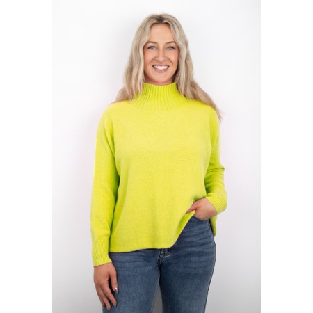 Amazing Woman Jolie Pistachio Boxy High Neck Knit - Green
