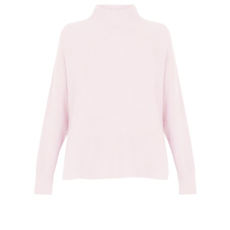 Amazing Woman Jolie Pale Pink Boxy High Neck Knit - Pink