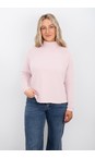 Amazing Woman Pale Pink Jolie Pale Pink Boxy High Neck Knit  
