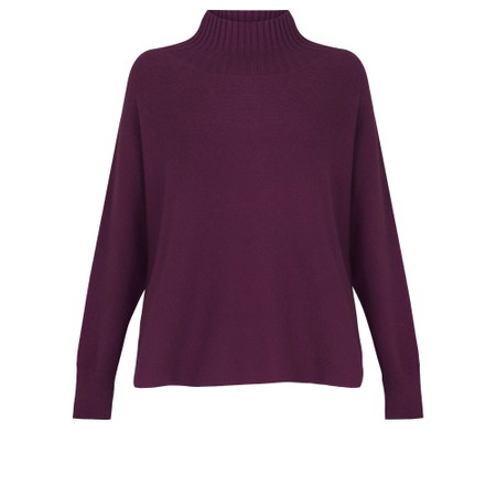 Amazing Woman Jolie Plum Boxy High Neck Knit - Purple