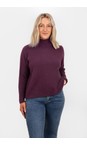 Amazing Woman Plum Jolie Plum Boxy High Neck Knit  