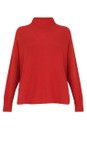Amazing Woman Red Jolie Red Boxy High Neck Knit  