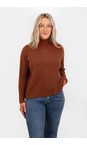 Amazing Woman Rust Jolie Rust Boxy High Neck Knit  
