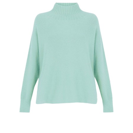 Amazing Woman Jolie Seafoam Boxy High Neck Knit - Green