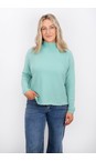 Amazing Woman Seafoam Jolie Seafoam Boxy High Neck Knit  