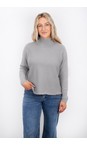 Amazing Woman Silver Jolie Silver Boxy High Neck Knit  