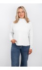 Amazing Woman White  Jolie White Boxy High Neck Knit  