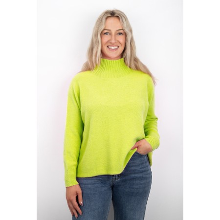 Amazing Woman Jolie Zest Boxy High Neck Knit - Green