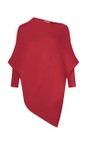 Amazing Woman Berry Red Rouge Emilie Berry Red Rouge Asymmetric Draped Jumper  