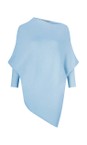 Amazing Woman Crystal Blue Emilie Crystal Blue Asymmetric Draped Jumper  