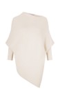 Amazing Woman Ivory Emilie Ivory Asymmetric Draped Jumper  