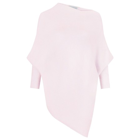 Amazing Woman Emilie Pale Pink Asymmetric Draped Jumper - Pink