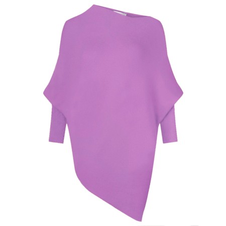Amazing Woman Emilie Pansy Asymmetric Draped Jumper - Purple