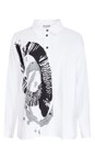 Naya White / Black Naya Print Side Detail Shirt  