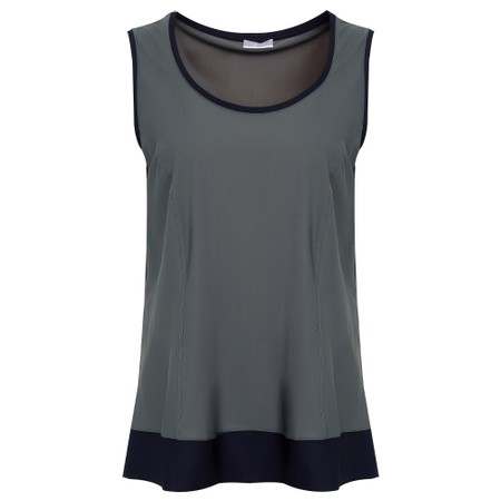 Naya Naya Contrast Hem Cami Top - Green