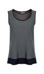 Naya Forest / Black Naya Contrast Hem Cami Top  