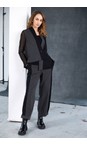 Naya Black / Grey Naya Stripe Contrast Panel Trouser  